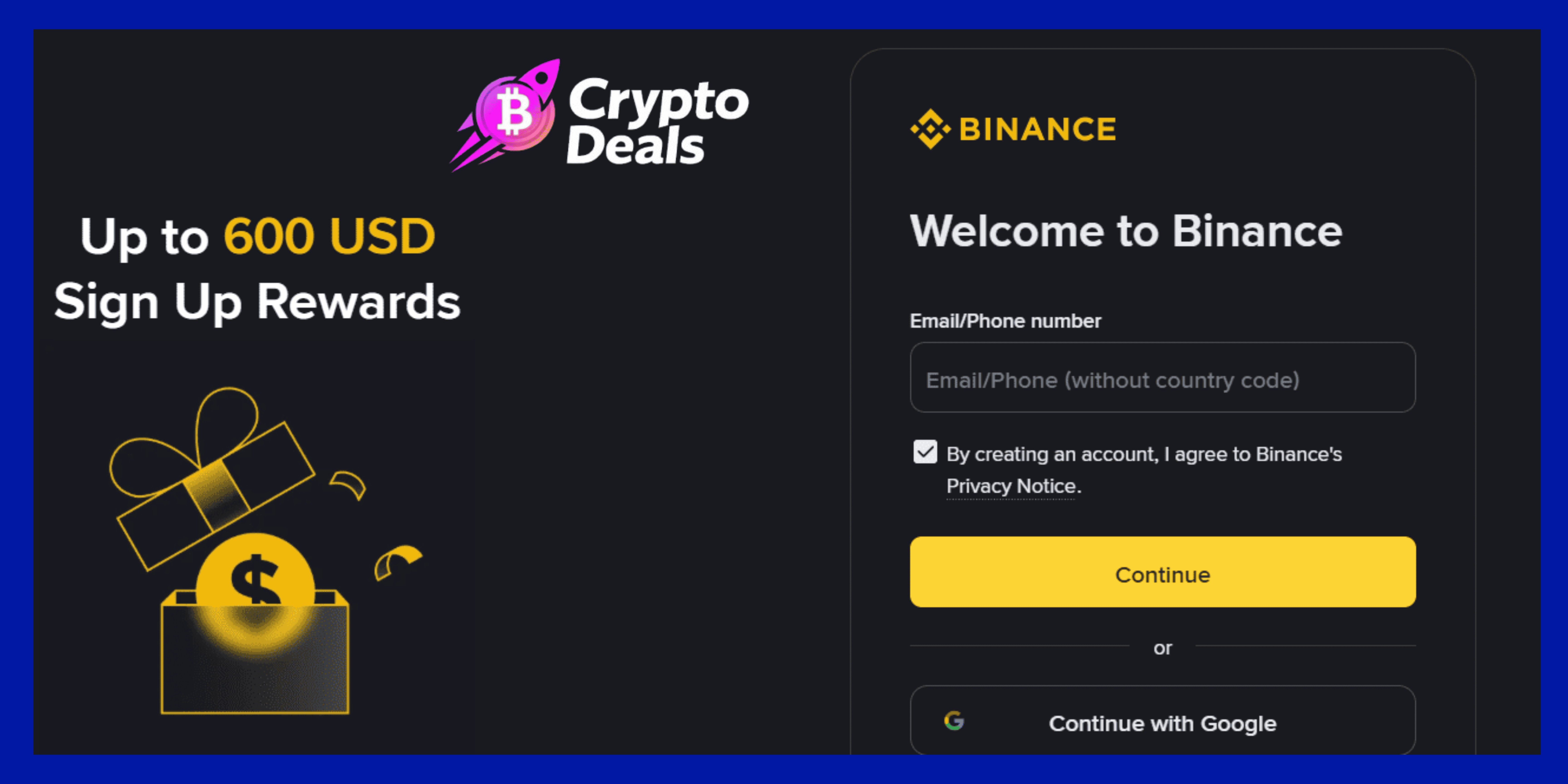 binance referral code (BONUS369) with $600 welcome bonus